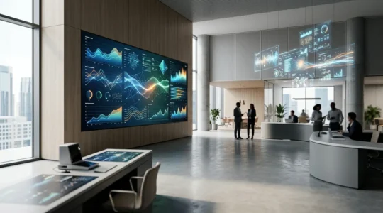 Panel de análisis de datos con gráficos y métricas KPI en tiempo real para estrategia empresarial