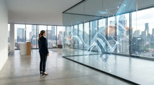 Profesional analizando métricas digitales en un entorno tecnológico moderno sin cookies de terceros