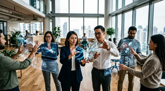 Diseño de interfaz moderna con elementos interactivos y métricas de engagement optimizadas