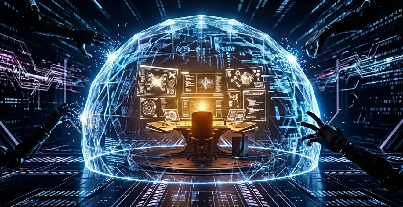 Escudo digital protegiendo contenido creativo contra el plagio automatizado